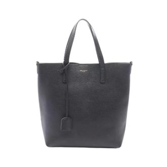 Saint Laurent Pre-owned Tote Bags, female, Black, Size: ONE SIZE Pre-owned Toy Shopping Leather Tote Bag