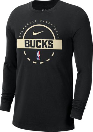 Nike Milwaukee Bucks Nike Mens NBA Practice Long-Sleeve T-Shirt in Black | HQ9821-010