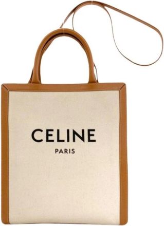 Celine Pre-owned Tote Bags, female, White, Size: ONE SIZE Pre-owned Vintage Canvas Tote Bag