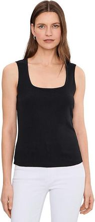 Michael Stars Perla Soft Square Neck Tank Top Womens Clothing Black : XL (US 10-12), Cotton