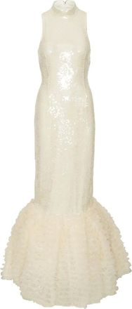 Rotate Abito da sera con paillettes - Toni neutri