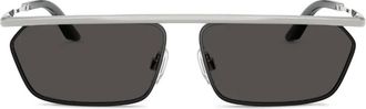 Dolce & Gabbana Eyewear geometric-frame sunglasses - men - Metal/Acetate - 59 - Silver