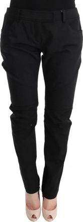 Ermanno Scervino Slim Fit Casual Broeken - Dames - Slim Fit Broeken - Zwart - XL - Katoen - Broeken