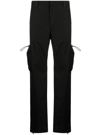 Marcelo Burlon logo embroidery cargo pants - men - Cotton/Polyester - S - Black