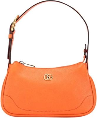 Gucci Pre-owned GG Marmont Schoudertas - Dames - Vintage Schoudertas - Oranje - ONE Size - Leer - Vintage