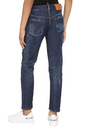 Dsquared2 Womens Jennifer Straight-Leg Jeans Denim Cotton