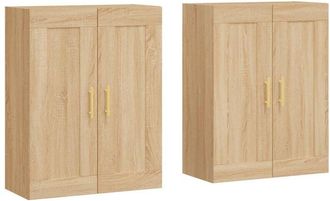 vidaXL Wall Mounted Cabinets 2 pcs Sonoma Oak Engineered Wood Vidaxl