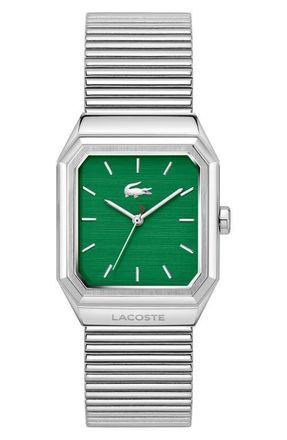 Lacoste Rene Bracelet Watch, 31mm x 32mm in Silver/green at Nordstrom