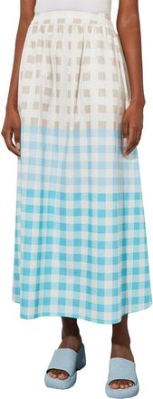 Ming Wang Poplin Maxi A-Line Skirt