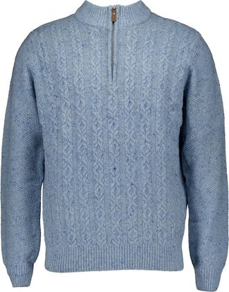 Fynch-Hatton Zip Troyer - Heren - Coltruien - Blauw - L - Truien & Vesten