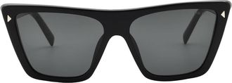 Prada Dark Grey Butterfly Ladies Sunglasses PR 21ZS 1AB5S0 55