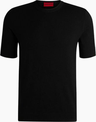 HUGO BOSS Mens HUGO San Carl CV Sweater 001 Black - Size: 40