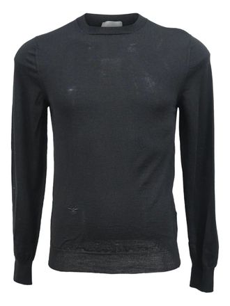 Dior embroidered crewneck sweater - men - Wool - 48 - Black
