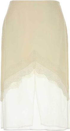 Jil Sander Cream Viscose Blend Skirt