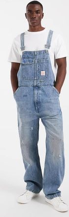 Levi's Workwear salopette in denim dal taglio ampio effetto vintage azzurro chiaro-Blu
