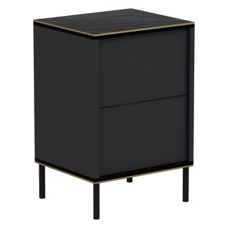 Dmora Mesita Vestone, Un Estante, Puerta Abatible, Una Puerta, 40x35x60h Cm Negro Antracita