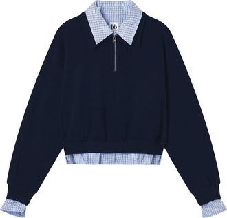 B+ab Top con zip - Blu