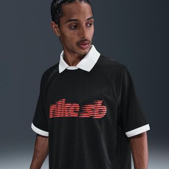 Nike Mens Nike SB Dri-FIT Jacquard Skate Jersey in Black | HV4457-010