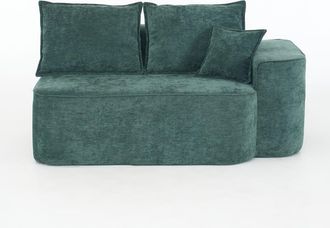 Urban Meuble Sill&oacute;n modular con reposabrazos derecho en tela verde