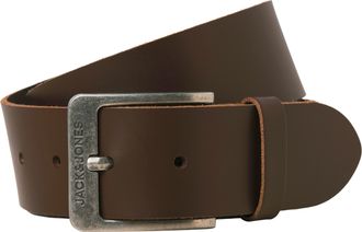 Jack & Jones Lederg&uuml;rtel JACK & JONES JACBRAGA LEATHER BELT SN, Herren, Gr. 100, braun stone, Leder, unifarben, G&uuml;rtel Lederg&uuml;rtel, mit silberner Schliesse