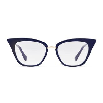 Dita Eyewear Rebella Bold Cat-Eye Eyeglasses with Gold Accents