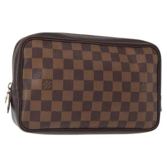 Louis Vuitton Pre-owned Clutches, female, Brown, Size: ONE SIZE Pre-owned Vintage Canvas Clutch
