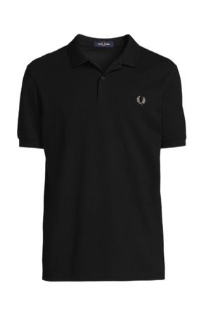 Fred Perry slim fit polo met logo black/chrome