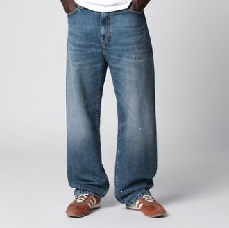 Carhartt Work in Progress Landon Pant Blue/Destroy wash splatter