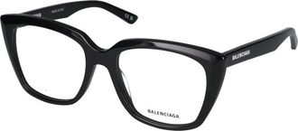 Balenciaga Zwart Transparante Bril Bb 0062O Stijl - Dames - Brillen - Zwart - 53 MM - Accessoires