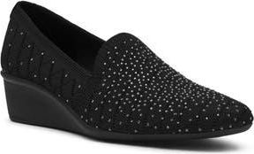 Anne Klein Wendell Wedge Pump in Black Crystal at Nordstrom Rack, Size 7.5