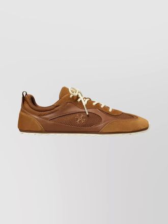Tory Burch suede and leather low-top sneakers