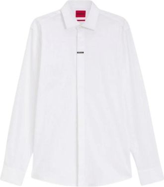 HUGO BOSS Kenno Slim-fit Business Shirt - Heren - Zakelijke Overhemden - Wit - XL - Katoen - Overhemden