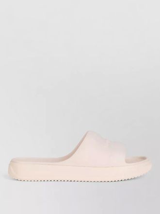Moncler platform logo slides open toe rubber sole