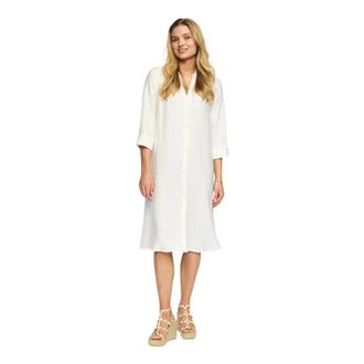 2-Biz Shirt Dress - Dames - Shirt Kleedjes - Wit - M - Kleedjes
