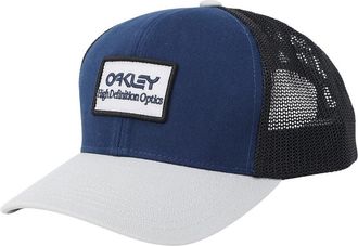 Oakley Mens B1b High Definition Optics Patch Trucker Hat, Blue, One Size