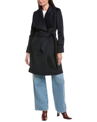 Cole Haan Wool-Blend Wrap Coat