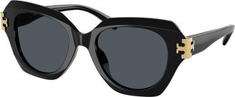 Tory Burch TY7215U 170987 Womens Sunglasses Black Size 51