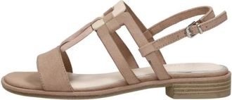 Marco Tozzi Sandalen Plat - Dames - Sandalen - Beige - 38 EU - Schoenen