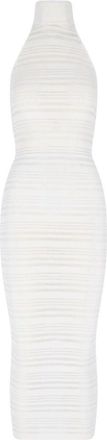 Andreadamo Ribbed Knit Midi Dress - White