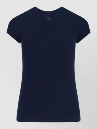Courr&egrave;ges crew neck top short sleeve design