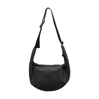 Comme Des Gar&ccedil;ons Shoulder Bags, male, Black, Size: ONE SIZE Grid Check Large Shoulder Bag