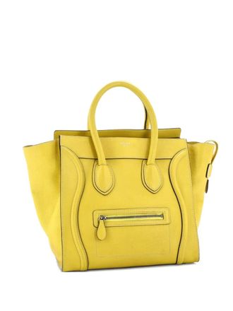 Celine Luggage Bag Grainy Leather Mini tote bag - Yellow