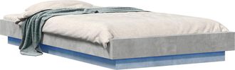 vidaXL Estructura De Cama Con Led Gris Hormig&oacute;n 80 X 200 Cm Vidaxl