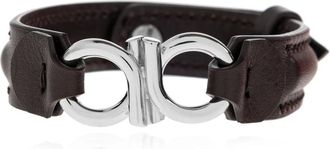 Ferragamo Bracelets, male, Brown, Size: ONE SIZE Double Gancini Bracelet