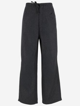 Darkpark Oversized Wool Trousers With Drawstring