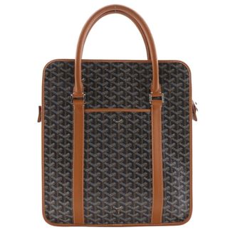 Goyard Black Burgundy Pvc Handbag Tote Bag (Pre-Owned)