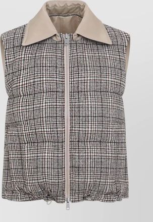 Brunello Cucinelli reversible padded vest sleeveless collared neck