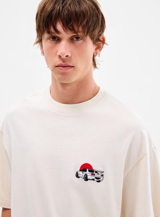 Djab Mens Embroidered loose T-shirt Wide fit