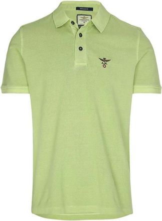 Aeronautica Polo in Piqu&eacute; - Heren - Polos - Groen - L - Katoen - Tops