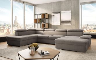 Sit&more Wohnlandschaft &raquo;Valantine U-Form, B: 349 cm&laquo; mit Arm- & Kopfteilverstellung, optional mit Bettfunktion